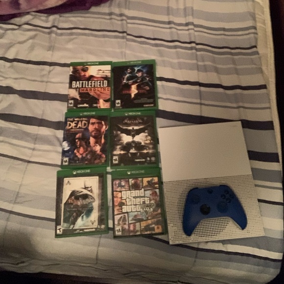 Xbox One S, Controller, Some Games, HDMI and Power Cable